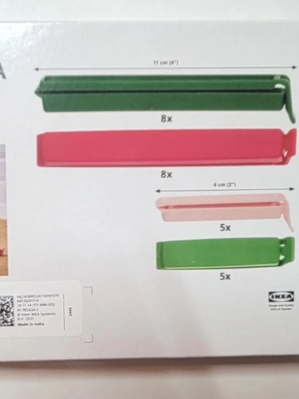 BEVARA 005.241.74 Sealing clip, set of 26, mixed colors